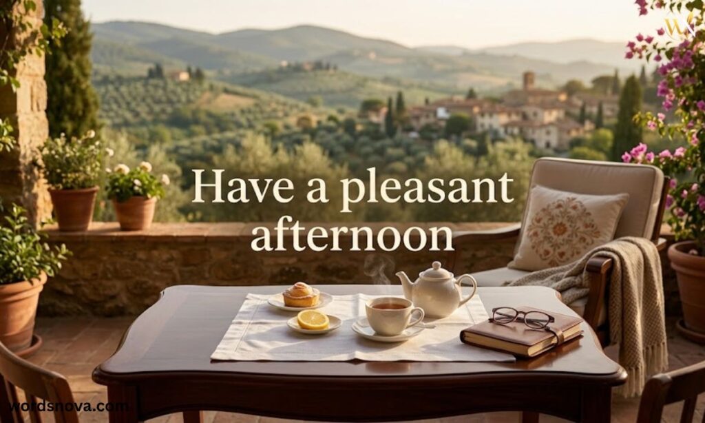 Have a pleasant afternoon