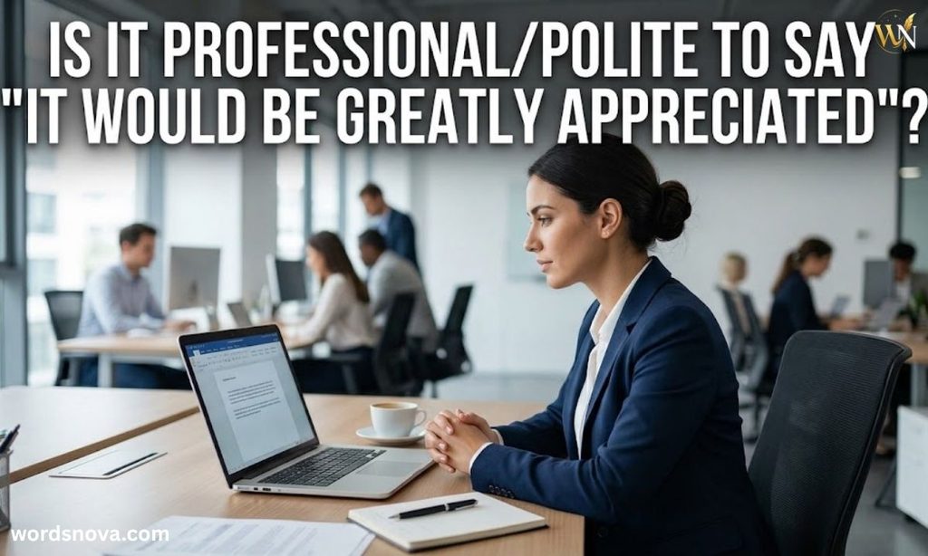 Is It Professional/Polite to Say "It Would Be Greatly Appreciated"?