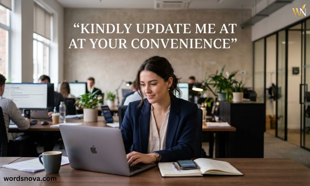 Kindly update me at your convenience
