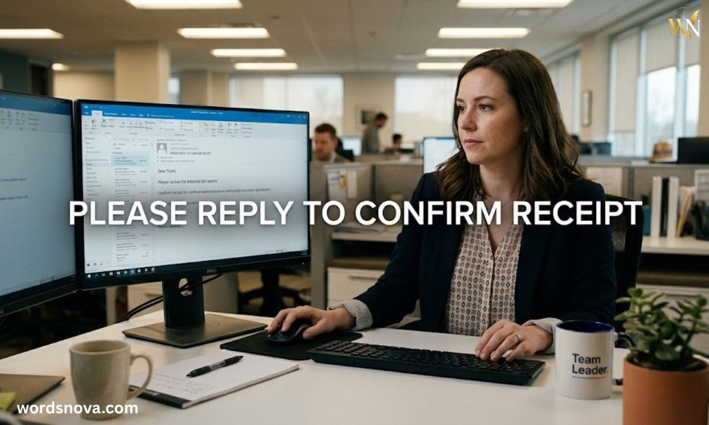Please Reply to Confirm Receipt