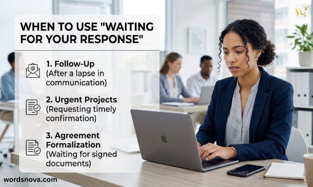 When to Use "Waiting for Your Response"