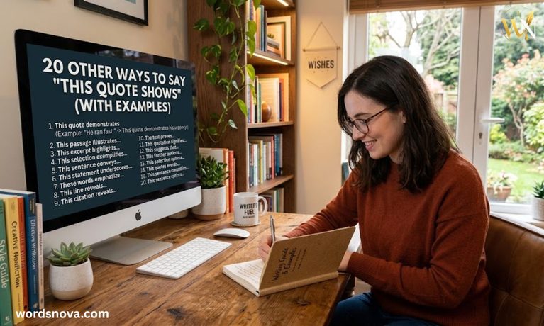 20 Other Ways to Say This Quote Shows (With Examples)