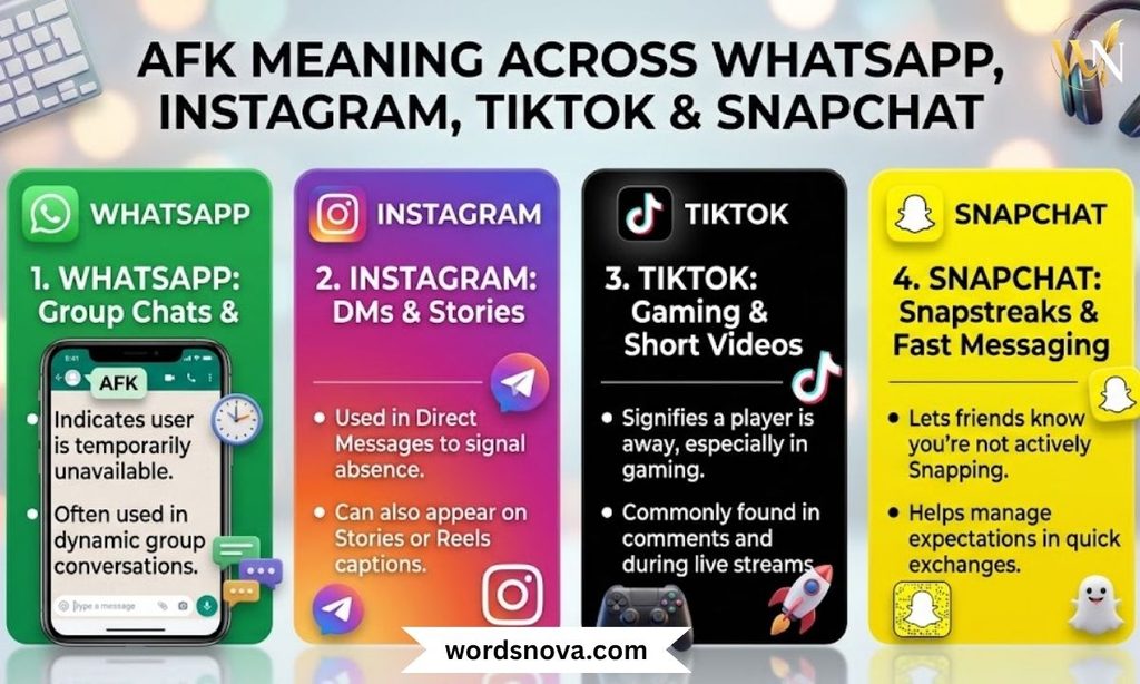 AFK Meaning Across WhatsApp, Instagram, TikTok & Snapchat