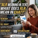 ALR Meaning in Text What Does ALR Mean in Chat