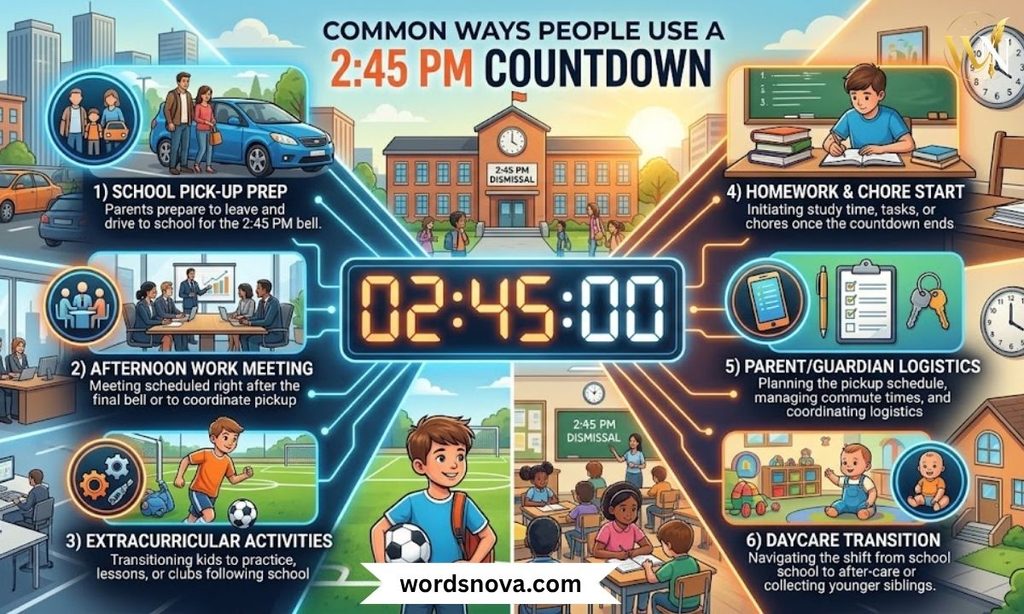 Common Ways People Use a 2:45 PM Countdown