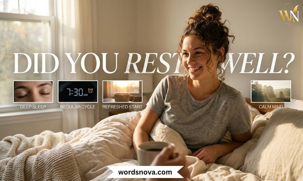 Did you rest well?