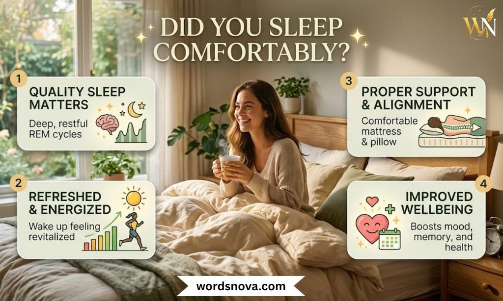 Did you sleep comfortably?
