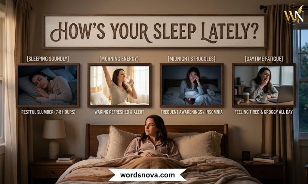 How's your sleep lately?
