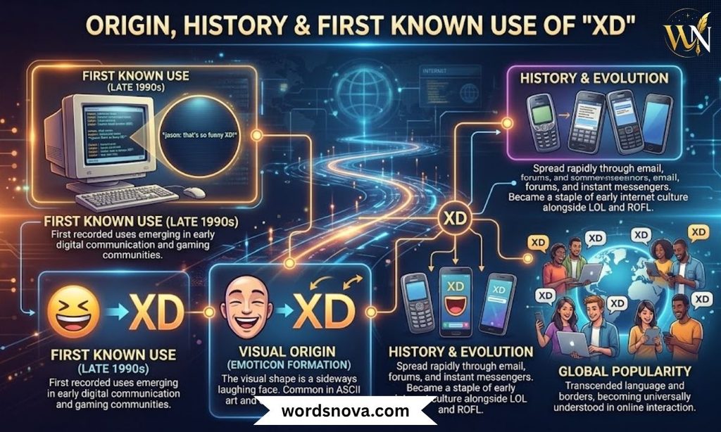 Origin, History & First Known Use of XD