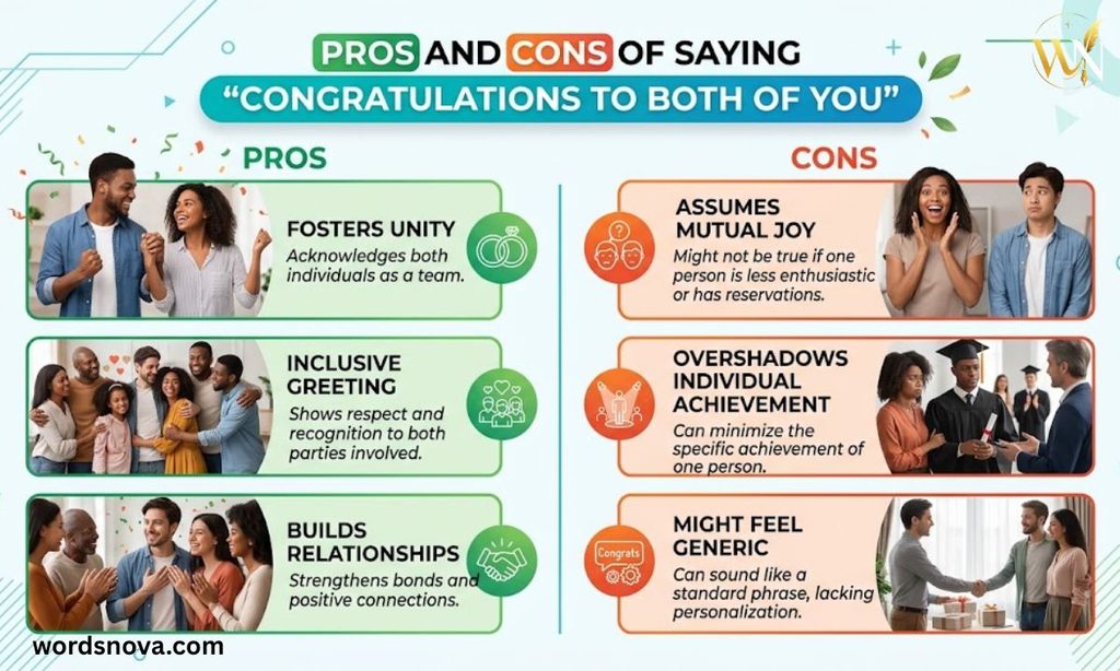 Pros and Cons of Saying "Congratulations to Both of You"