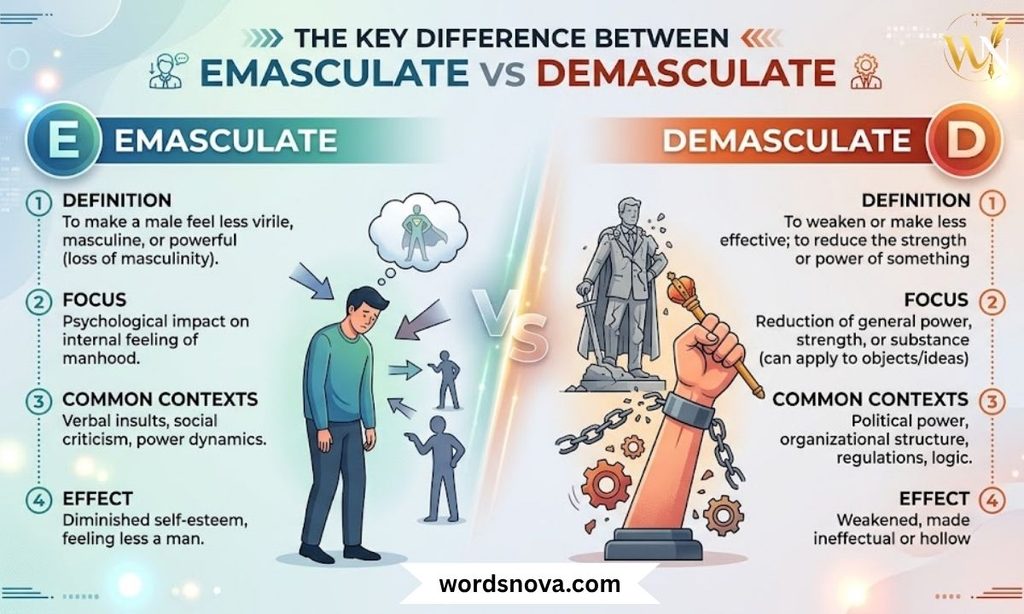 The Key Difference Between Emasculate vs Demasculate