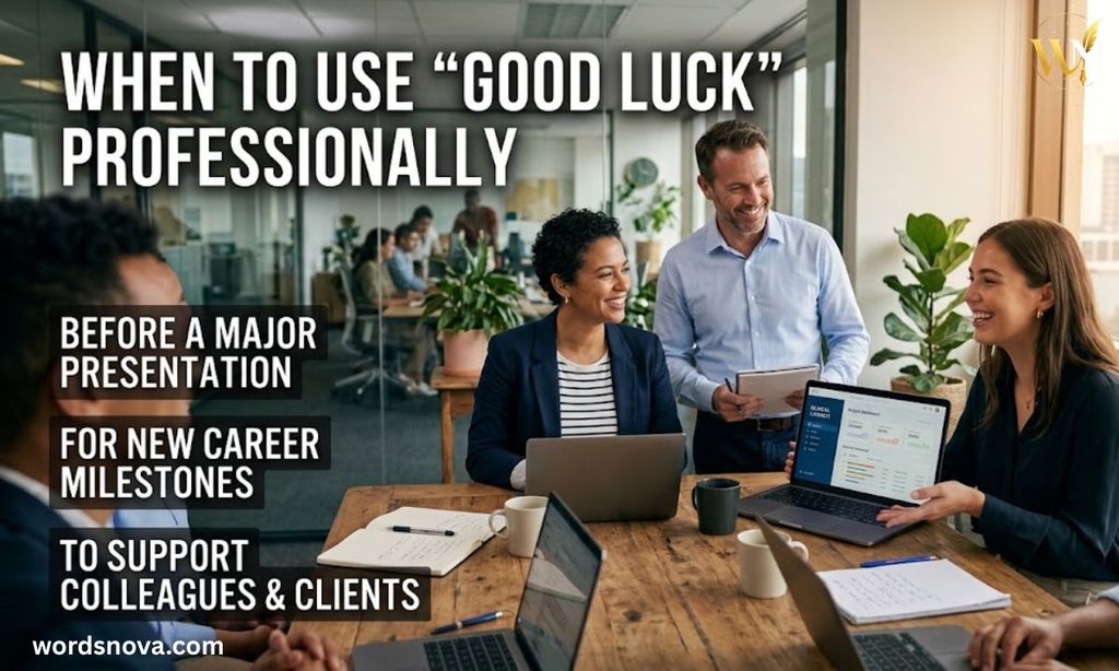 When to Use "Good Luck" Professionally
