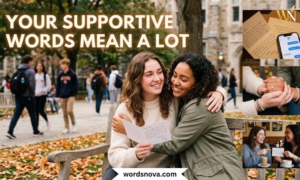 Your Supportive Words Mean a Lot