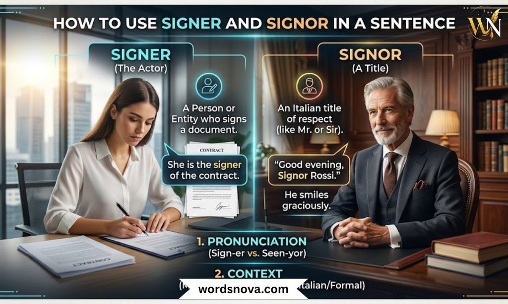 Signer vs Signor Difference and Correct Usage