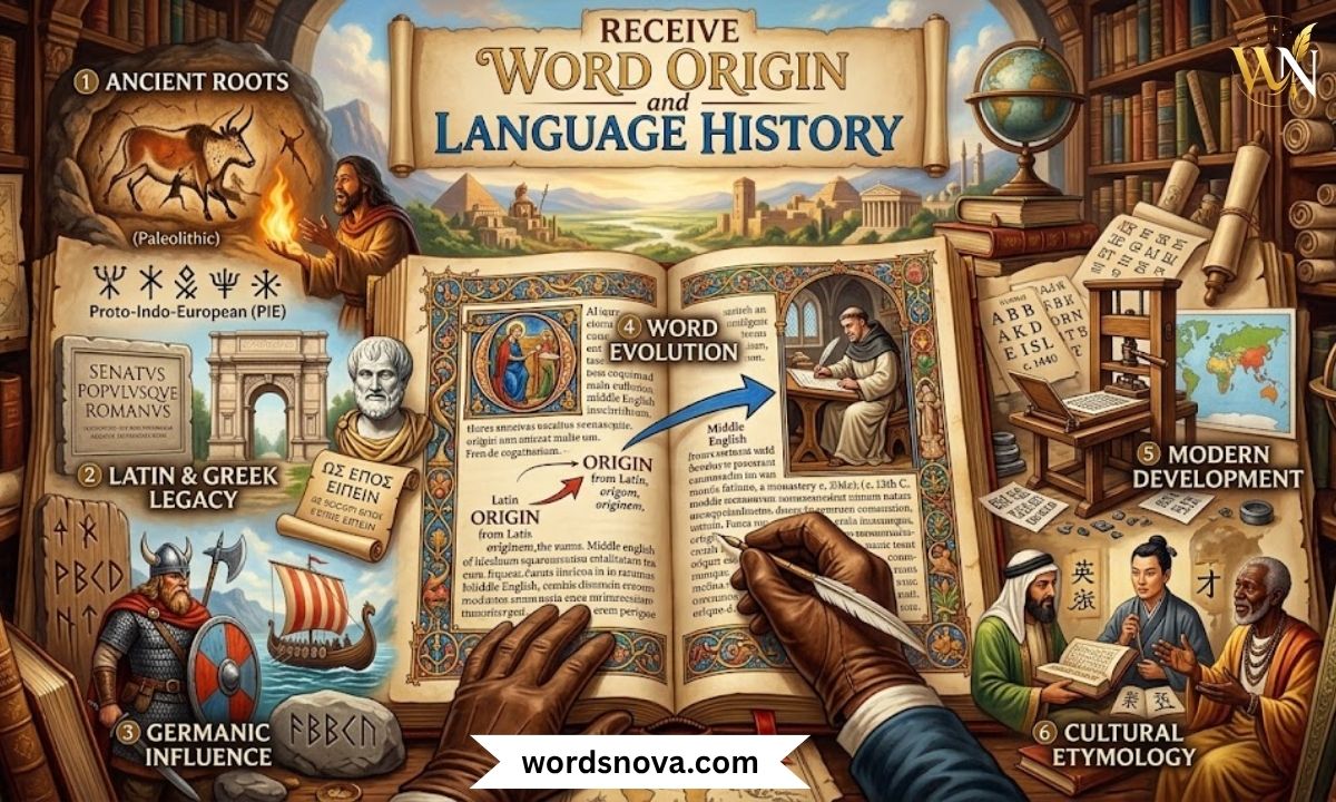 Receive Word Origin and Language History