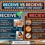 Receive vs Recieve Which Is Correct and Usage
