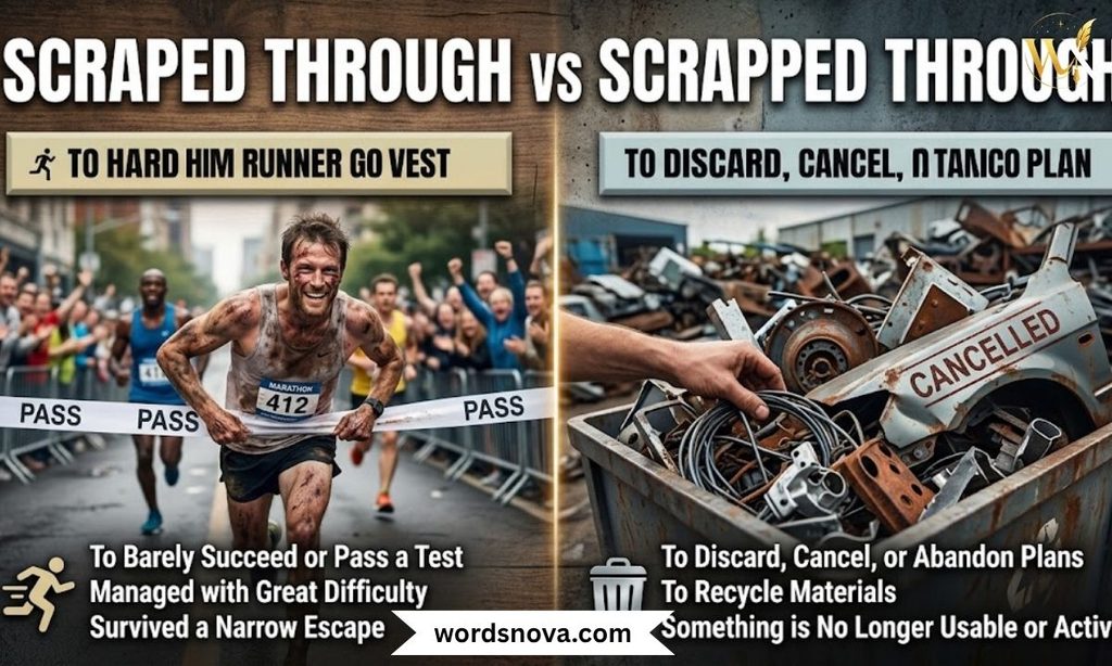 Scraped Through vs Scrapped Through