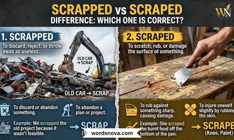Scrapped vs Scraped Difference Which One Is Correct