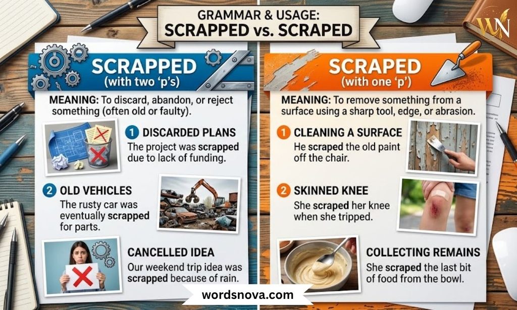 Scrapped vs Scraped Grammar and Usage