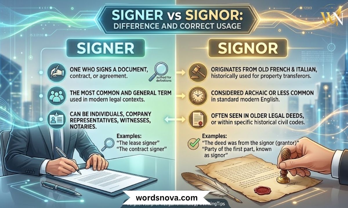 Signer vs Signor Difference and Correct Usage